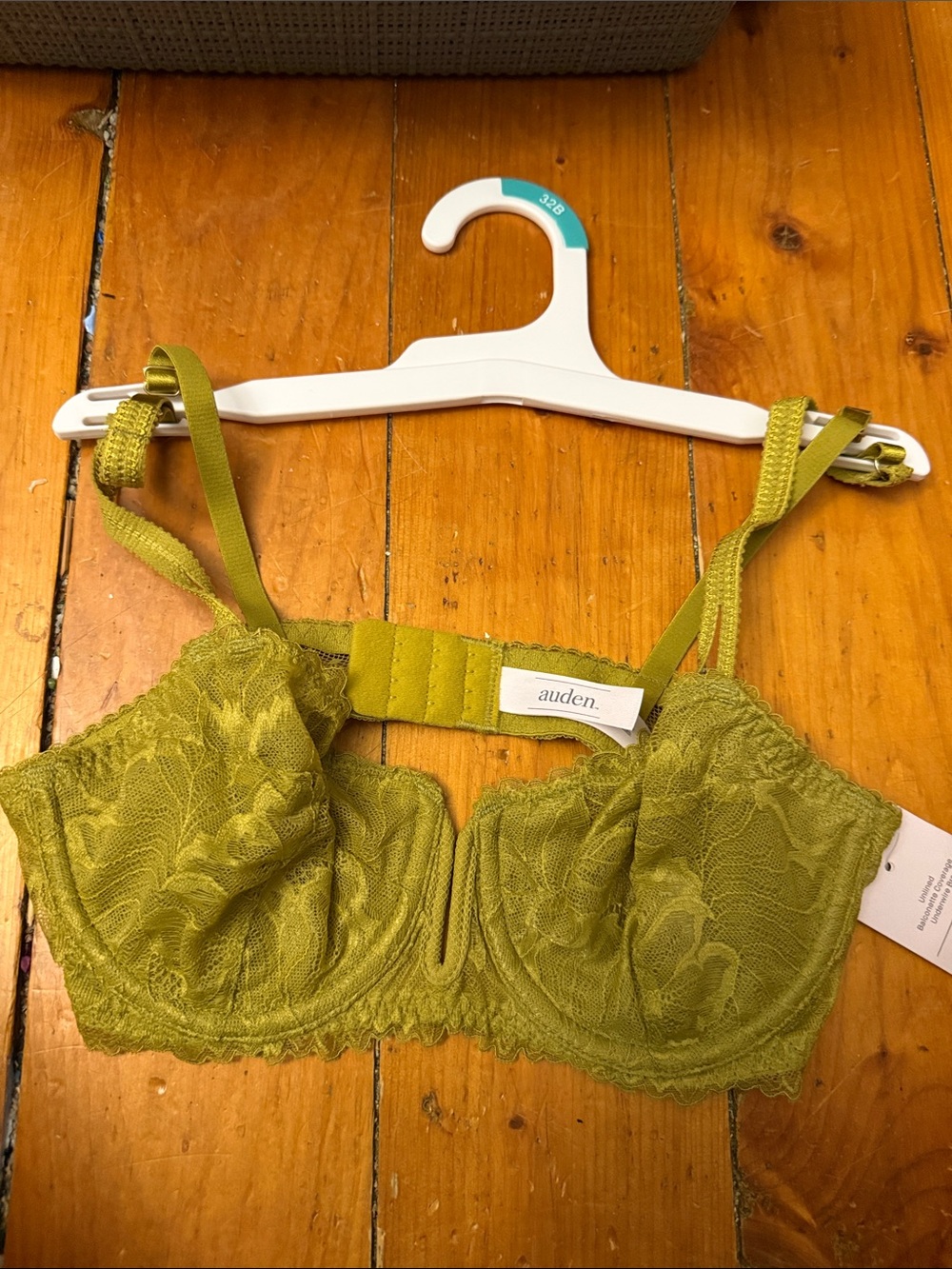 Auden Olive Green Lace Underwire Bra